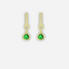 Irene set of earrings with green charms