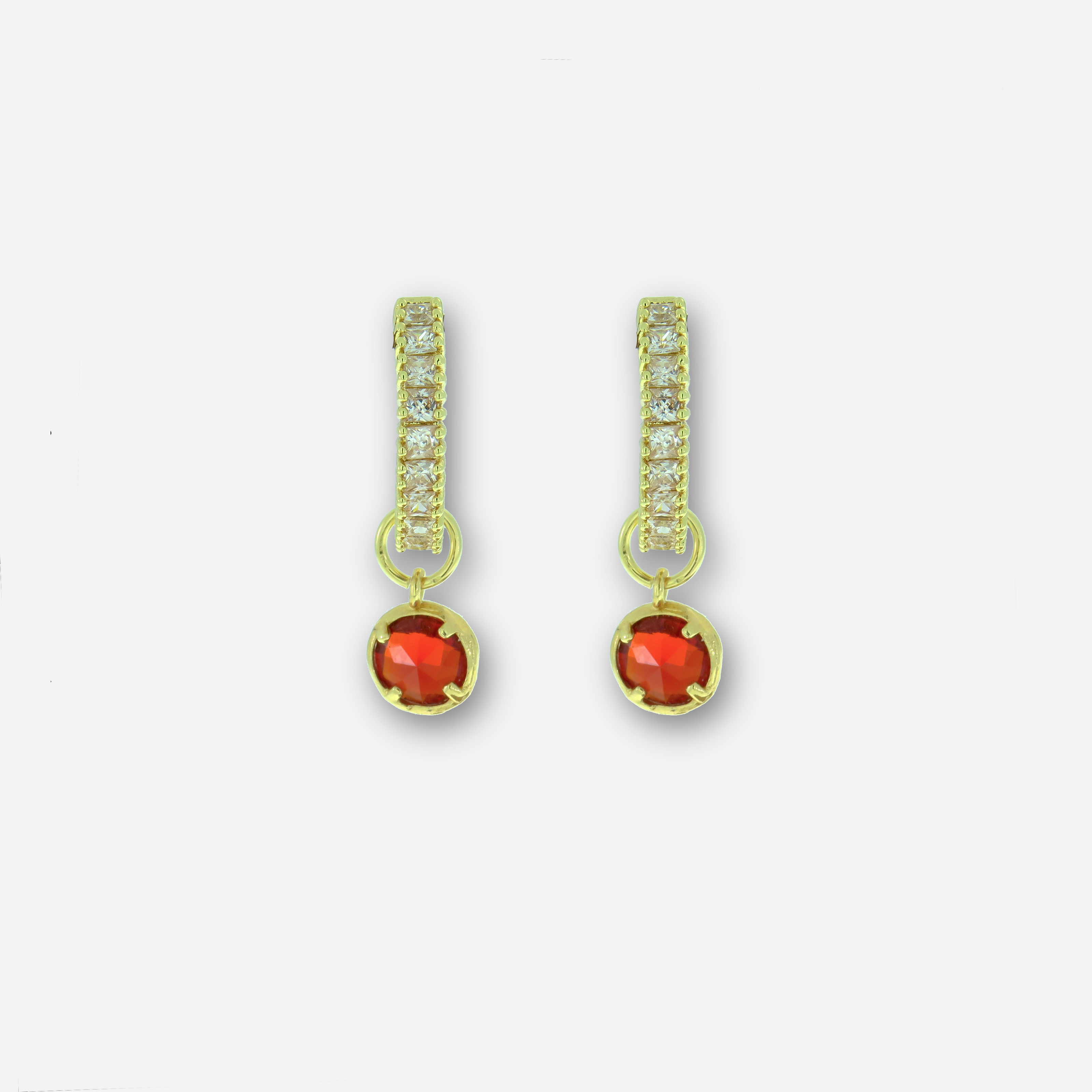 Jess set of earrings with red charms