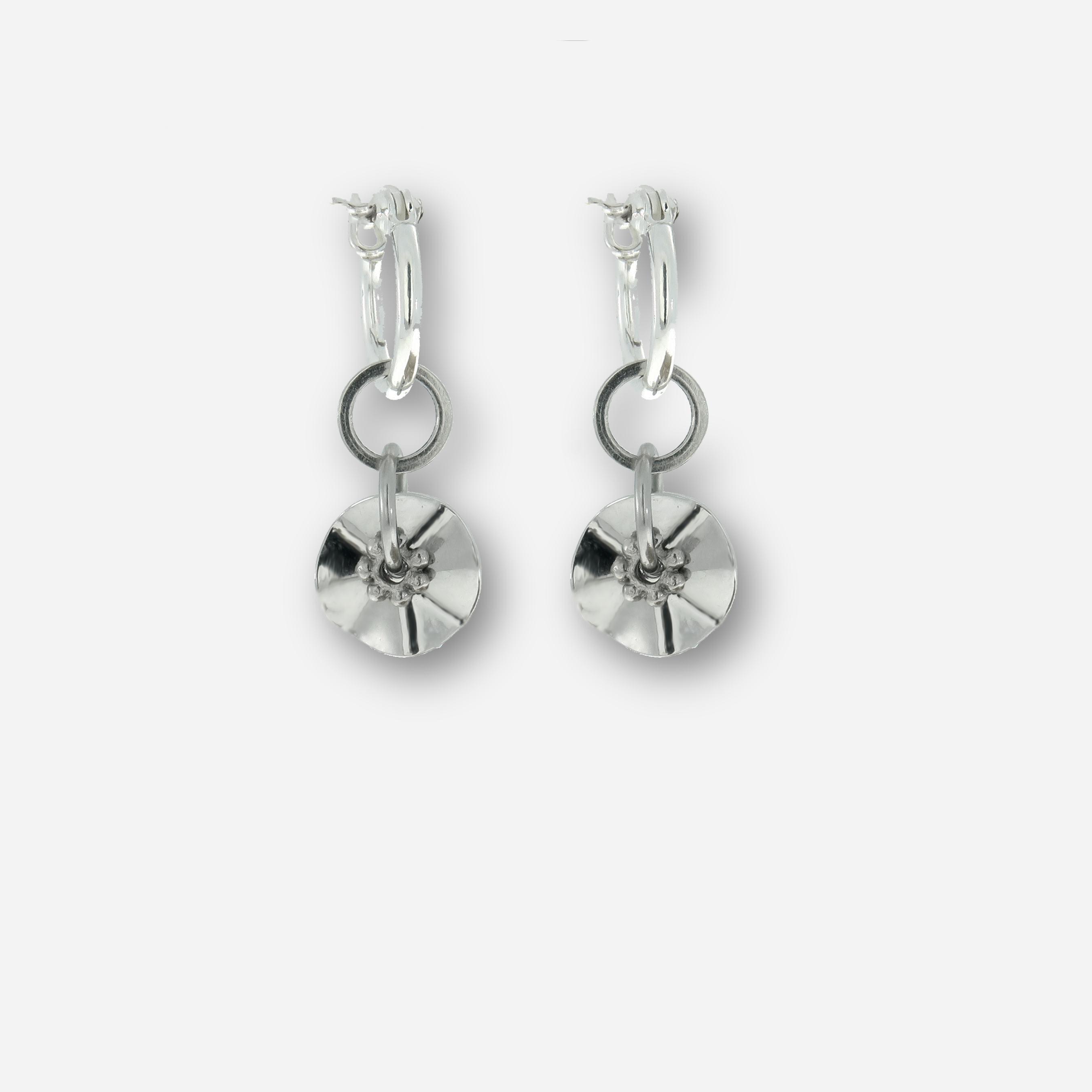 Lily earrings with pendant without stones
